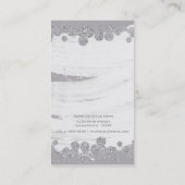Carte De Visite Artiste maquillage Gris blanc & Silver Sparkle Dot (Dos)