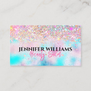 Carte De Visite Artiste maquillage Holographique Opale Parties sci