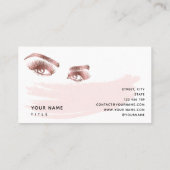 Carte De Visite Artiste maquillage Lash Eyebrow Eyes Lashes Rose G (Dos)