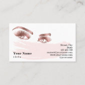 Carte De Visite Artiste maquillage Lash Eyebrow Eyes Lashes Rose G (Dos)