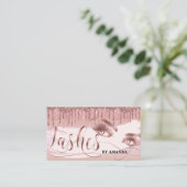 Carte De Visite Artiste maquillage Lashes Oeil Lashes Rose Gold (Debout devant)