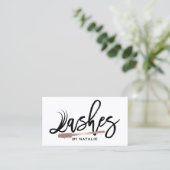 Carte De Visite Artiste maquillage Lashes Typographie Eyelash mode (Debout devant)