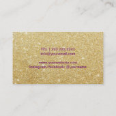 Carte De Visite Artiste maquillage Lèvres modernes Parties scintil (Dos)