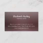 Carte De Visite Artiste maquillage Lèvres roses chaudes Salon Vint (Dos)