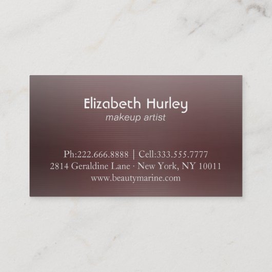 Carte De Visite Artiste maquillage Lèvres roses chaudes Salon Vint (Dos)