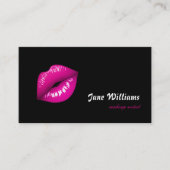 Carte De Visite Artiste maquillage Lèvres rouges blanches (Devant)
