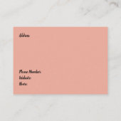 Carte De Visite Artiste maquillage Main tiré femme (Dos)