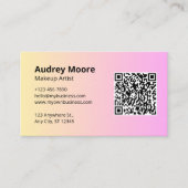 Carte De Visite Artiste maquillage modèle Girl (Devant)