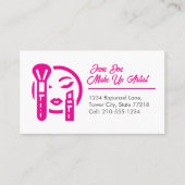 Carte De Visite Artiste maquillage Modèle personnalisable (Devant)