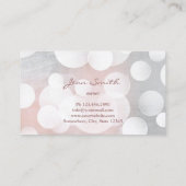 Carte De Visite Artiste maquillage Moderne Argent Beauté Salon Spa (Dos)