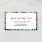 Carte De Visite Artiste maquillage moderne en marbre vert violet é (Dos)