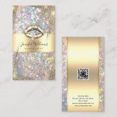 Carte De Visite Artiste maquillage moderne Holographie Parties sci (Devant / Derrière)