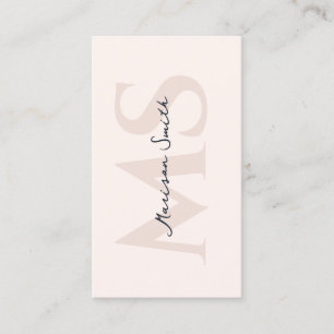Carte De Visite Artiste maquillage moderne Lashes Pastel Pink Mono