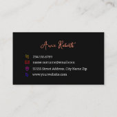 Carte De Visite Artiste maquillage moderne Lèvres rouges (Dos)