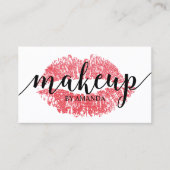 Carte De Visite Artiste maquillage Moderne Lèvres rouges Imprimer (Devant)