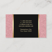 Carte De Visite Artiste maquillage Moderne Lèvres rouges Rose Part (Dos)