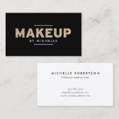 Carte De Visite Artiste maquillage moderne Parties scintillant d'o (Devant / Derrière)