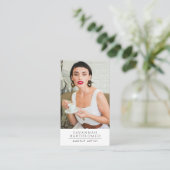 Carte De Visite Artiste maquillage moderne Photo QR Code Médias so (Debout devant)