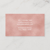 Carte De Visite Artiste maquillage Moderne Rose Gold Lips Beauté S (Dos)