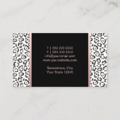 Carte De Visite Artiste maquillage Moderne Rose Lips d'or Leopard (Dos)