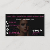 Carte De Visite Artiste maquillage noir (Dos)