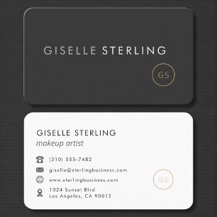 Carte De Visite Artiste Maquillage Noir Professionnel