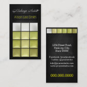 Carte De Visite Artiste maquillage / Palette d'ombre à la crème (Devant / Derrière)