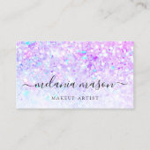 Carte De Visite Artiste maquillage Parties scintillant violet Mode (Devant)