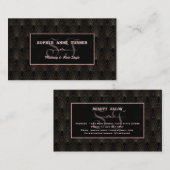 Carte De Visite Artiste maquillage Rose Art Déco (Devant / Derrière)