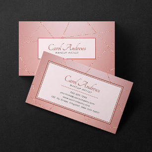 Carte De Visite Artiste Maquillage Rose Gold Maquillage Mariée Cil