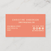 Carte De Visite Artiste maquillage rose moderne Beauté Professionn (Dos)