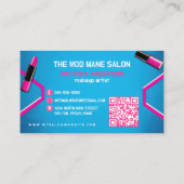 Carte De Visite Artiste maquillage rose rose Pop Art vertical (Dos)