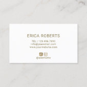 Carte De Visite Artiste maquillage Rouge à lèvres Moderne Typograp (Dos)