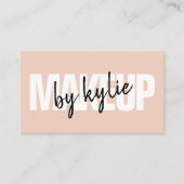 Carte De Visite Artiste maquillage signature en gras script rose (Devant)