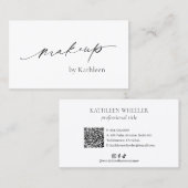 Carte De Visite Artiste maquillage simple et élégant moderne (Devant / Derrière)