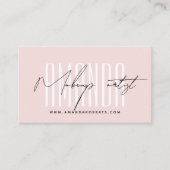 Carte De Visite Artiste maquillage typographie moderne script blus (Devant)