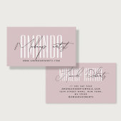 Carte De Visite Artiste maquillage typographie moderne script rose