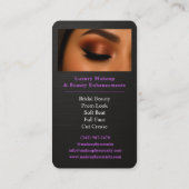 Carte de visite Artiste Maquilleuse Code QR Beauté (Dos)