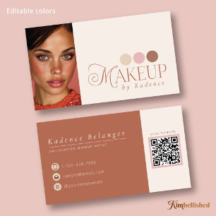 Carte De Visite Artiste maquilleuse photo logo prêt à l'emploi mod