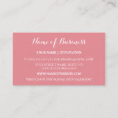 Carte De Visite Artiste Maquilleuse Pink Dot (Dos)