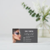 Carte De Visite Artiste maquilleuse qrcode (Debout devant)
