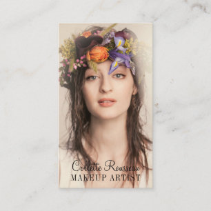 Carte De Visite Artiste minimaliste de maquillage photo moderne