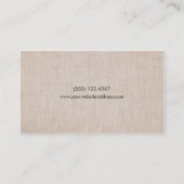 Carte De Visite Artiste minimaliste Linge simple simple (Dos)