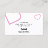 Carte De Visite Artiste moderne à ongles noirs et roses (Dos)