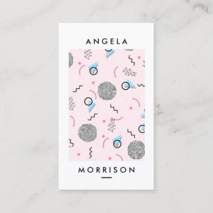 Carte De Visite Artiste moderne branché Designer rose