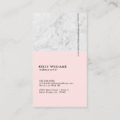 Carte De Visite Artiste moderne branché du maquillage de marbre (Dos)