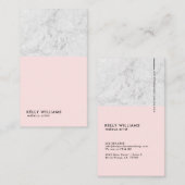 Carte De Visite Artiste moderne branché du maquillage de marbre (Devant / Derrière)