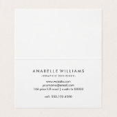 Carte De Visite Artiste moderne d'aquarelle de turquoise (Intérieur déplié)