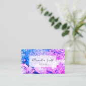 Carte De Visite Artiste moderne de maquillage couleur d'aquarelle  (Debout devant)