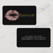 Carte De Visite Artiste moderne de maquillage des lèvres Abstraite (Devant / Derrière)